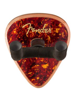 Fender 351 guitar wall hanger, tortoise, mahogany