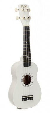 Korala UKS-15-WH soprano ukulele with guitar machine heads