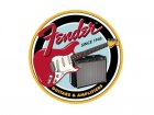 Fender Round Guitars & Amps tin sign